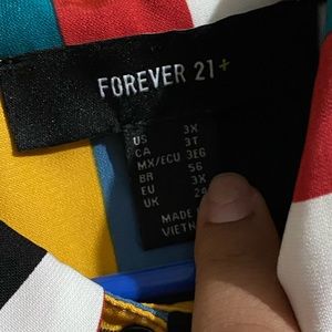 Forever 21 Tops - Forever 21 Plus Multi-Striped Tie Front Shirt Forever 21 Tops - Forever 21 Plus Multi-Striped Tie Front Shirt